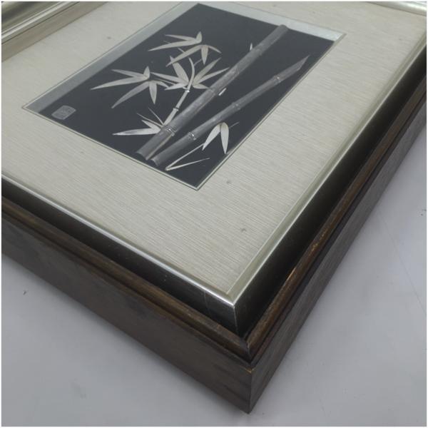 額装 嘉山作 純銀製 銀製品 金属工芸 Pure Silver Bamboo 竹 - Yahoo