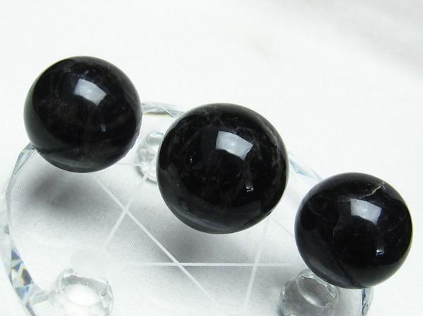 スターモリオン(黒水晶)82mm丸玉 誠安◇モリオン純天然 黒水晶丸