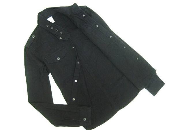 ▼エービーエックス　abx　衿ベルト ミリタリージャケット　黒 M