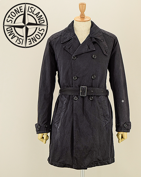 K6132■STONE ISLAND■イタリー製トレンチコート■ブラック■M