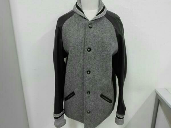 Skoo kuM スクーカム スタジャン 36(S程度) グレー×ブラック