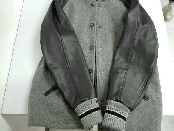 Skoo kuM スクーカム スタジャン 36(S程度) グレー×ブラック