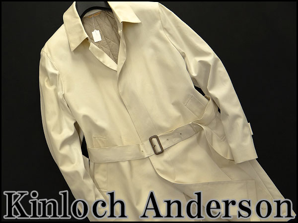 訳有 キンロックアンダーソン 中綿比翼トレンチコート50★J6503