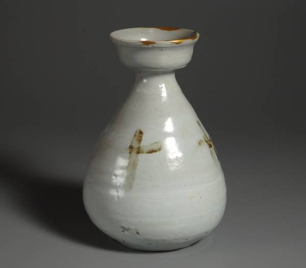 李朝 徳利 鉄砂 | 箱付 鳳凰文 瓶 花器 初だし品 - 時代物
