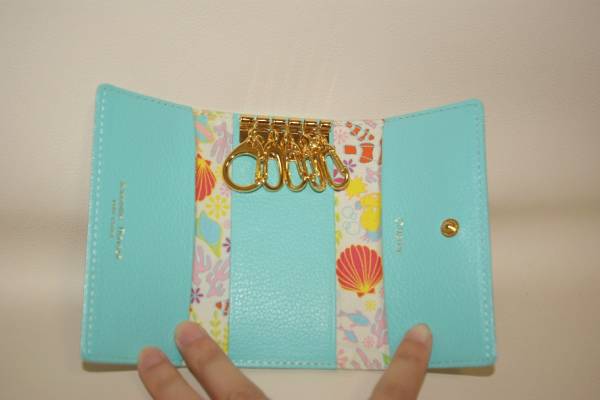□キーケース Disney Samantha Thavasa Petit Choice 水色 送料無料