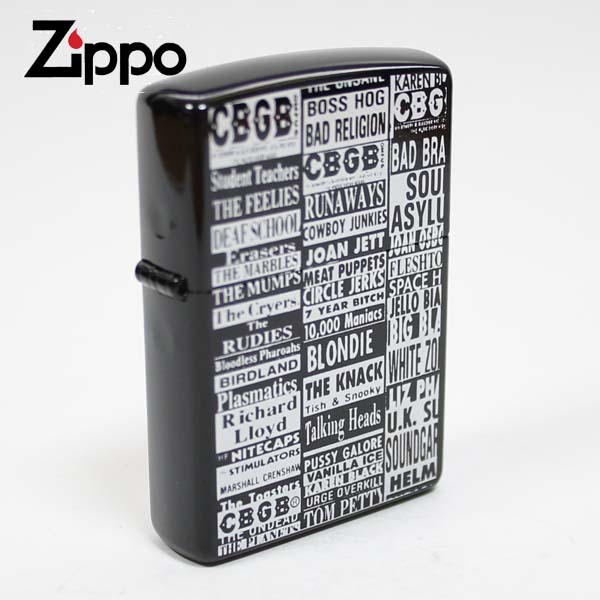 Zippo CBGB 出演バンド ブラック 両面 【展示未使用品】