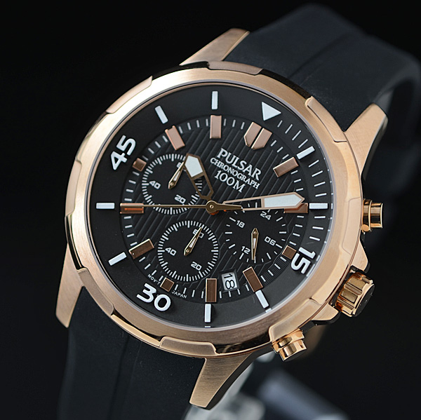 1円×3本セイコー逆輸入PULSAR腕時計クロノグラフ100m防水SEIKO_3