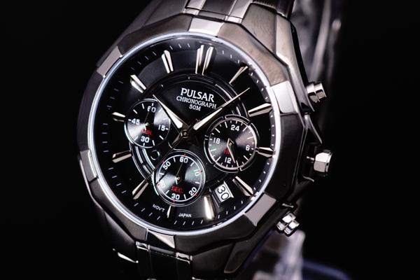 1円~輝きの黒HAMILTON/SEIKOセイコー腕時計PULSARパルサーIP加工_2