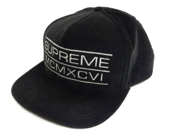 70]美品シュプリームsupreme コーデュロイ ロゴキャップ帽cap