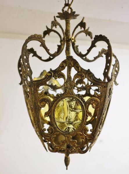 アンティーク ロココ様式 ペンダントライト ランプ 照明 3灯