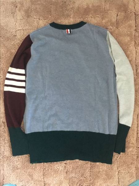 16awトムブラウン THOM BROWNEニットセーターバイカラーカシミヤ