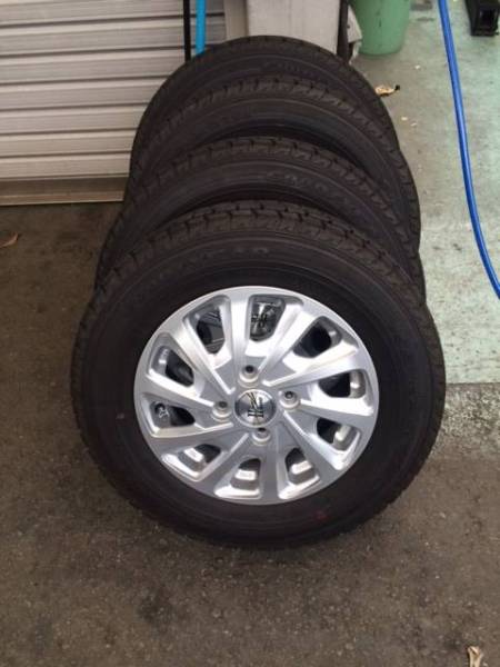 スタッドレスホイールセット145/80Ｒ13中古9分山 最低落札無し！