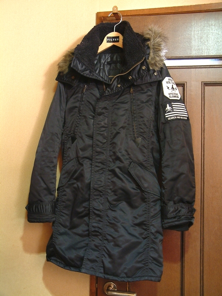 ヒステリックグラマー N-3B プリマロフト コート 送料620円～