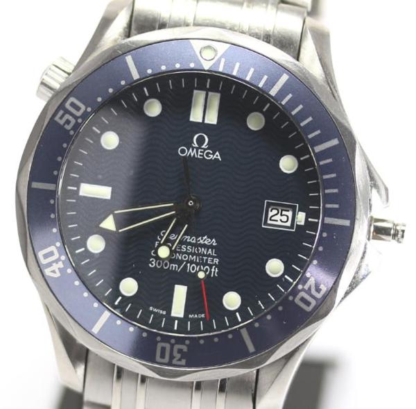 ※ジャンク オメガ シーマスター300 2531.81 自動巻き 青 メンズ