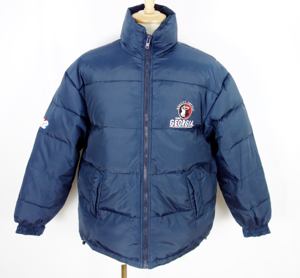 GEORGIA ジョージア ダウン ジャケット 肉厚 紺★a7474