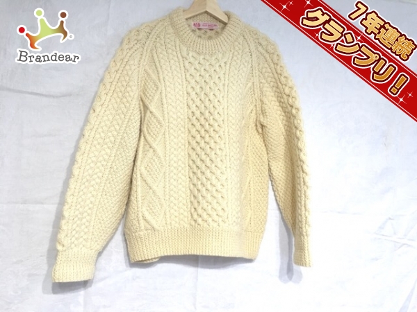 オールドイングランド 長袖セーター メンズ 美品 アイボリー