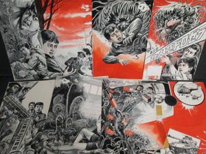 初版 怪獣大進撃えほん 黒崎出版のワイド絵本 南村喬之 ウルトラ怪獣えほん 黒崎出版のワイド絵本(尾崎博監修/南村喬之・絵