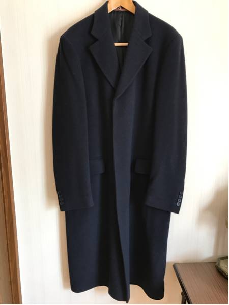 【美品】英MARKS & SPENCERカシミア混 チェスターコートSkins