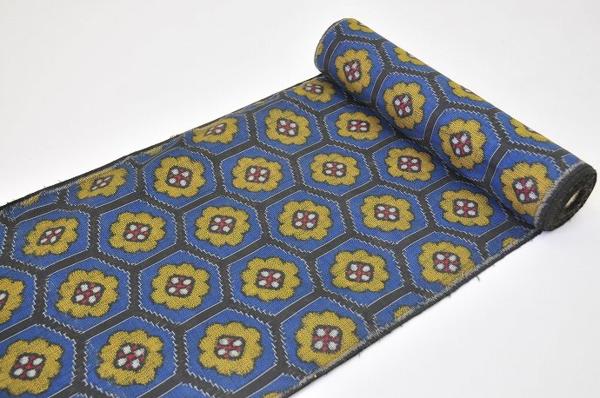 本場村山大島紬 反物 正絹 アンサンブル 幾何学柄 新品 村山大島紬