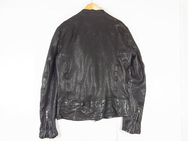 1~□バックラッシュ ドイツカーフ製品染 ライダースジャケット