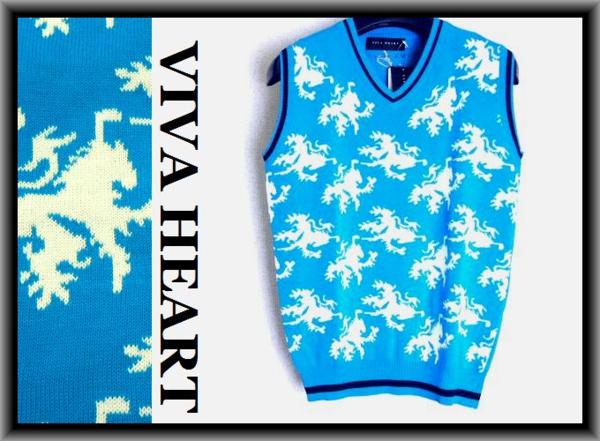 B9113 新品★ビバハート★50(L)/ニット柄/ベストBT01 Z1