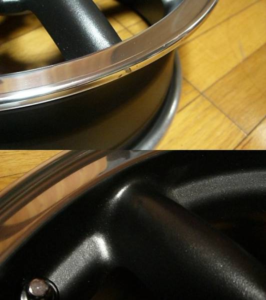 ブラックレーシング 14×6JJ PCD100 ワタナベ風 ブラック