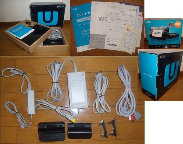 Wii U PREMIUM SET 32GB (クロ)　☆USED☆おまけ付！