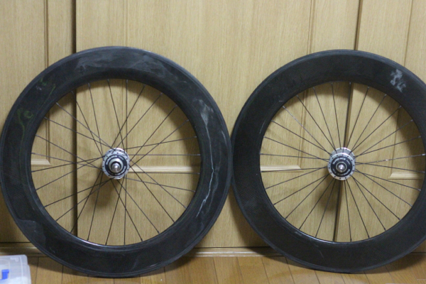 ピストバイク　カーボンホイール　リア　チューブラー 88mm カーボン ホイール ピスト DURAACE 前後 チューブラー ホイール