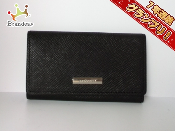 バーバリー キーケース 新品同様 黒 4連フック レザー Burberry