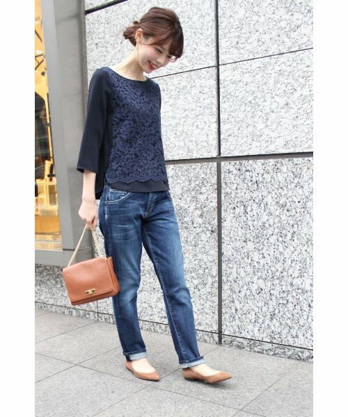 新品＊ Spick and Span Noble レースサイドクロスブラウス