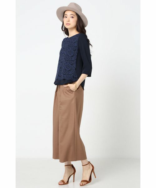 新品＊ Spick and Span Noble レースサイドクロスブラウス