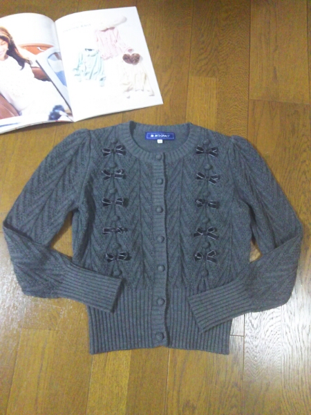 エムズグレイシー リボンカーディガン ３８