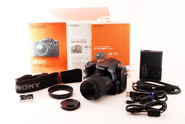 ❤️望遠レンズ付き❤️SONY α100 ダブルレンズセット ソニー 付属品豊富 極上品】ソニー α100 DSLR-A100 レンズセット ❤️望遠レンズ付き