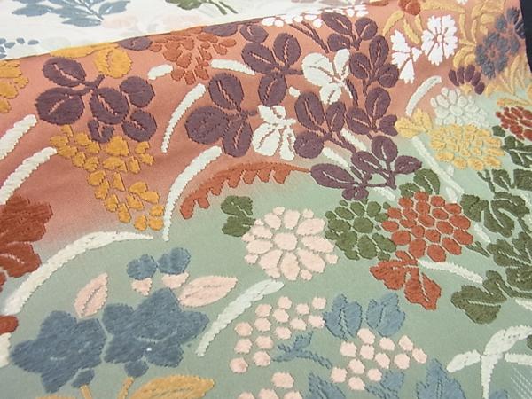 南国 平和屋□極上の逸品 唐錦 秋草花文様 六通柄袋帯s178