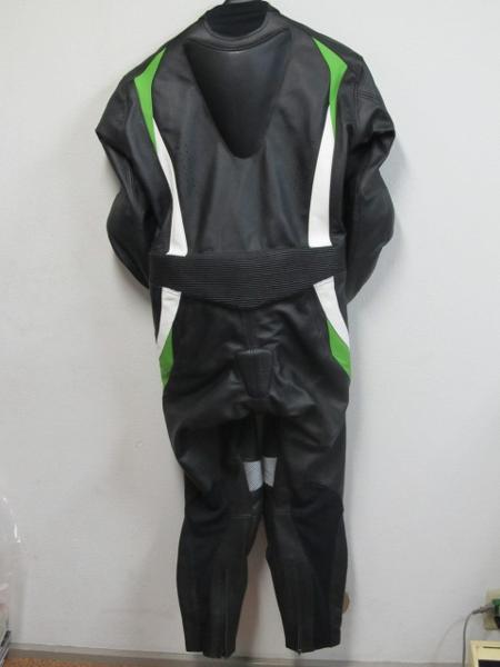 SKY☆3Lスリム SOS 13 BK GR レーシングレザースーツ 革ツナギ