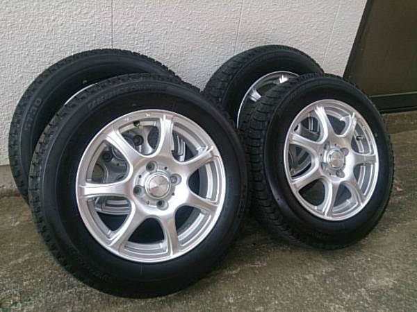 スタッドレス【165/70】＆アルミ4本セット アクア★ハスラー等に
