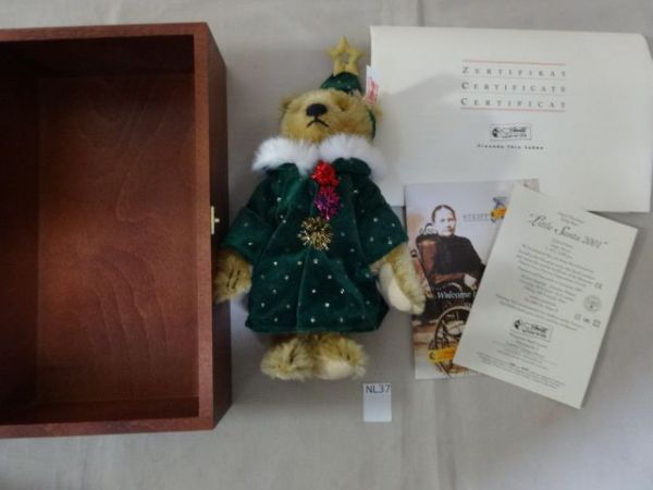 NL37Steiff シュタイフ ぬいぐるみ リトルサンタ 2001日本限定ⅸ