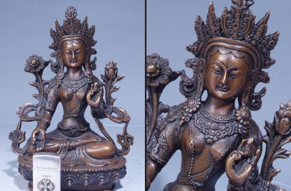 中国 唐物 美術館級清時代 銅製仏像様※激安骨董品