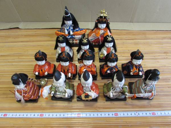 即決★木目込み 雛人形★十五人揃☆親王 三人官女 五人囃子