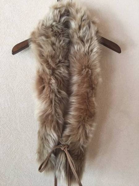 自由区　キャメル　ラムファー　毛皮　新品　送料無料