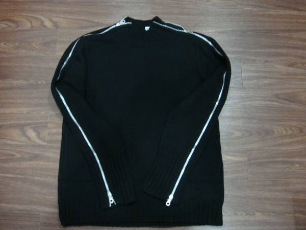 中古美品　AX アルマーニエクスチェンジ　ニット　ファスナーM黒