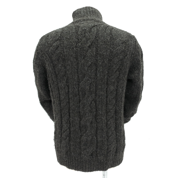極美品 DIESEL ディーゼル アルパカ混 ケーブル編み ニットJKT M