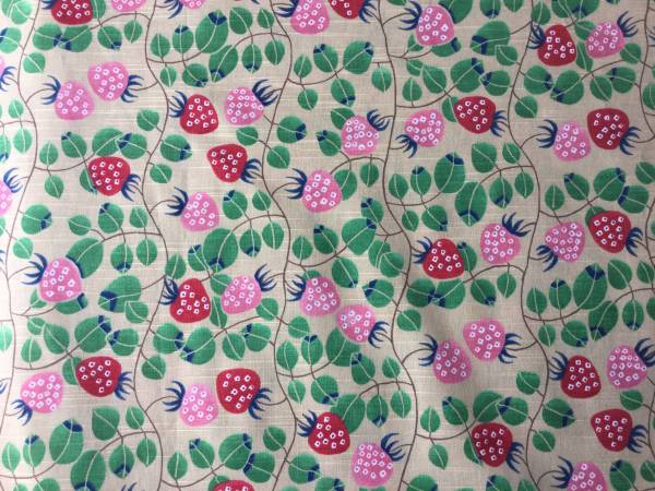 ◆ 竹久夢二 ◆ 苺柄 ベージュ系 巾51cm×長さ100cm_2