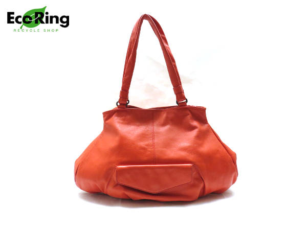 1円 マックスマーラ セミショルダーバッグ オレンジ EO217