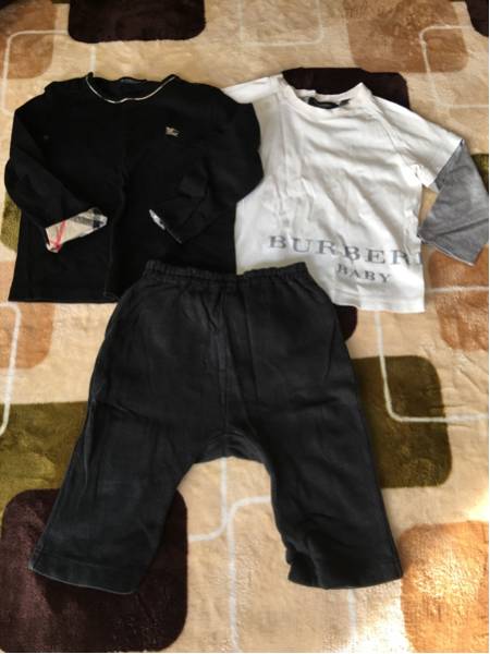 バーバリー 上下3点セット トップス2点、パンツ1点 90サイズ