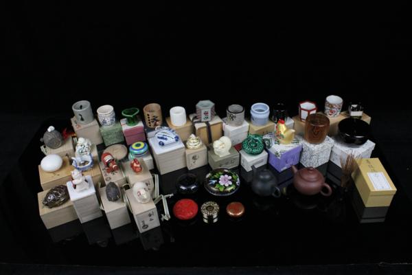 よんばん 昊】茶道具 40点まとめ売り 在銘 急須/茶碗/香合/蓋置/棗/茶入