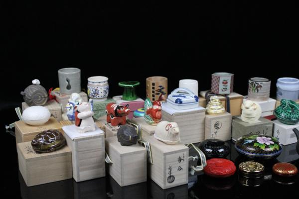 昊】茶道具 40点まとめ売り 在銘 急須/茶碗/香合/蓋置/棗/茶入
