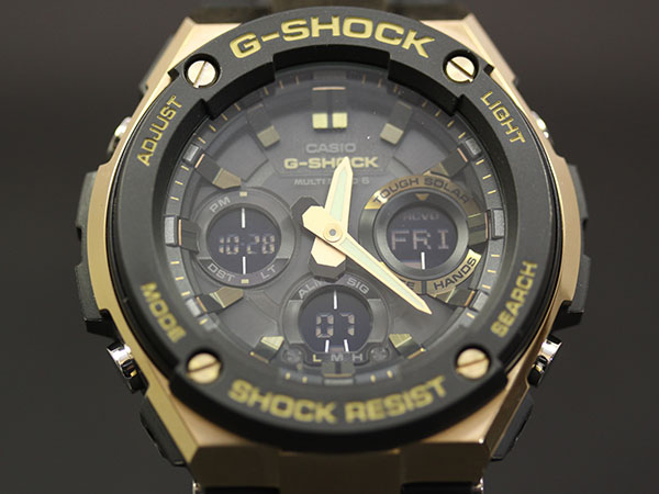 カシオ GショックGスチールGST-W100G-1AJFソーラー電波/中古美品 CASIO 