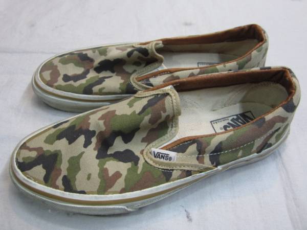 USA製 VANS バンズ スリッポン 緑迷彩 7 VANS ヴァンズ UA CLASSIC SLIP-ON 98 DX クラシックスリッポン98DX