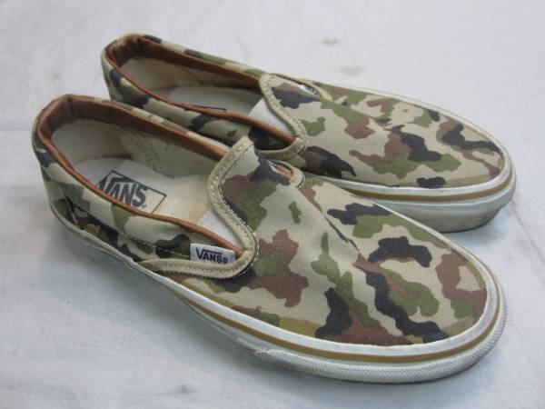 USA製 VANS バンズ スリッポン 緑迷彩 7 VANS ヴァンズ UA CLASSIC SLIP-ON 98 DX クラシックスリッポン98DX